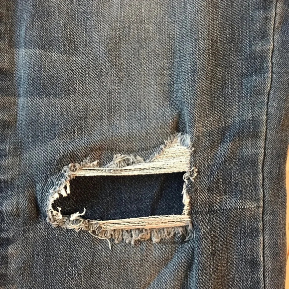 Judy Blue High Rise Denim Patch Boyfriend Jeans Medium Wash Women’s sz 3| 26 - Picture 13 of 16